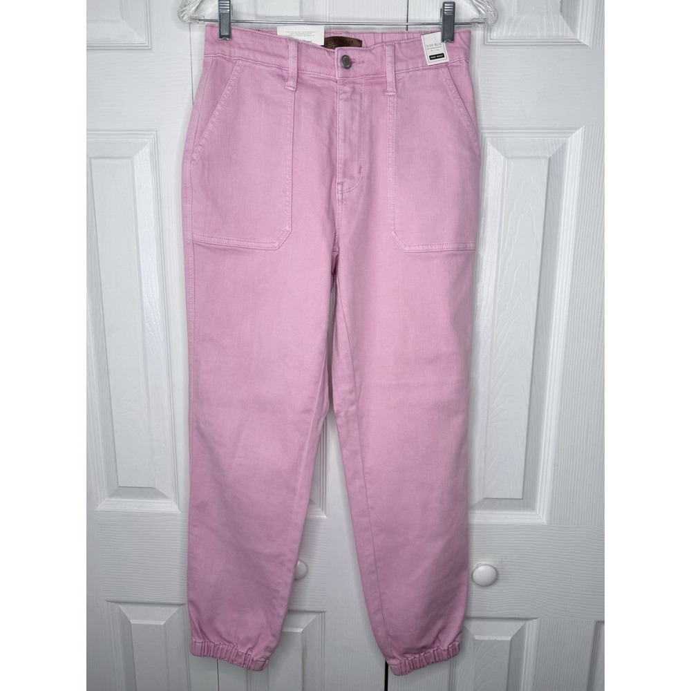 JUDY BLUE Regina Pink Denim Joggers High Rise Garment‎ Dyed Jeans 3/26 NWT